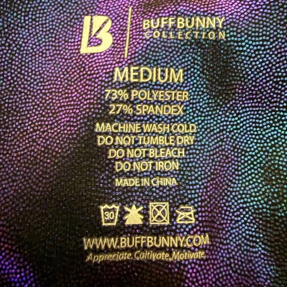 Buffbunny Rebel Leggings Mood Ring Holographic color women’s sz Medium stretch - Picture 11 of 11